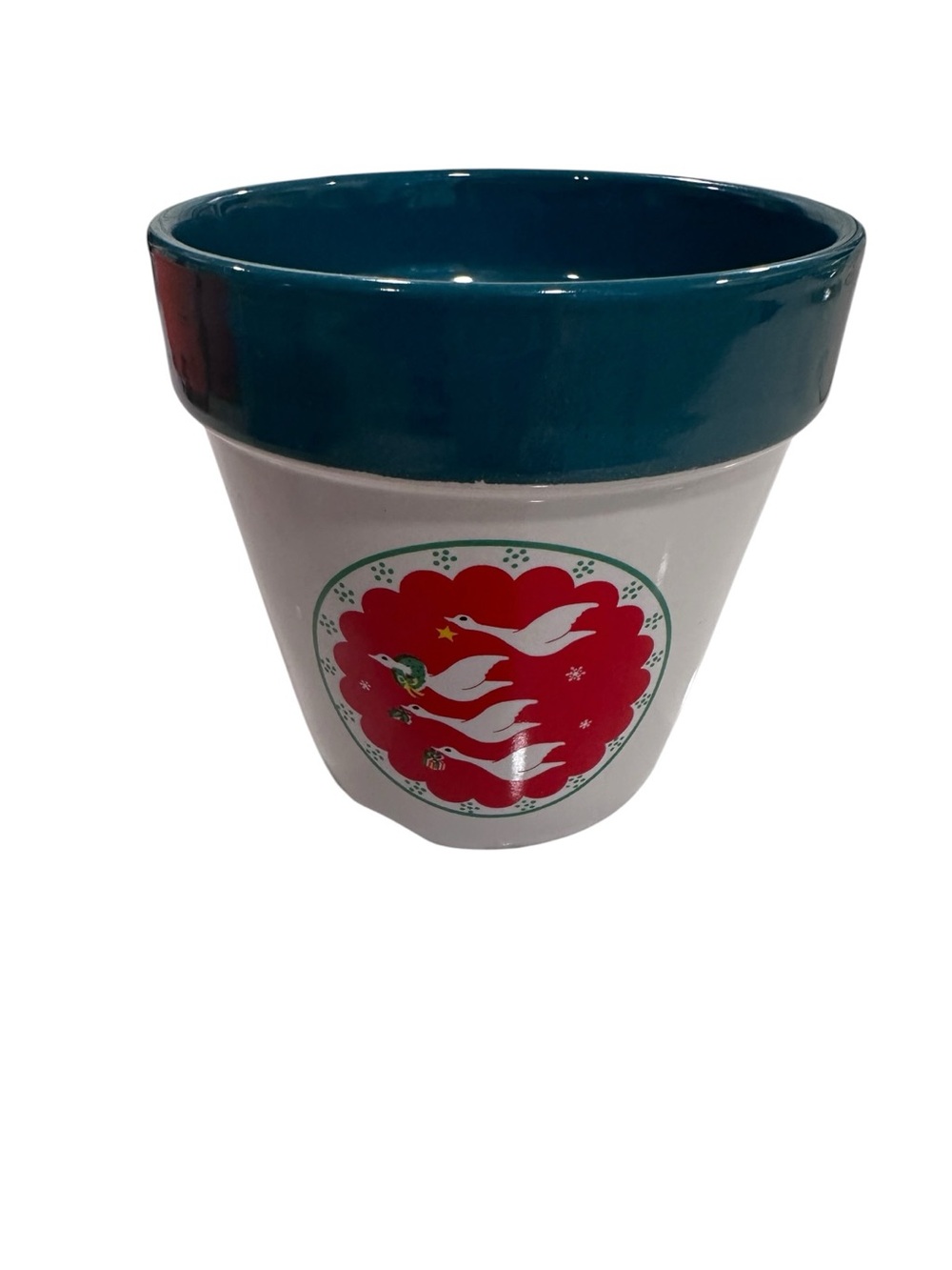 Vintage 90s Petite Goose Geese Duck Ceramic Planter Pot